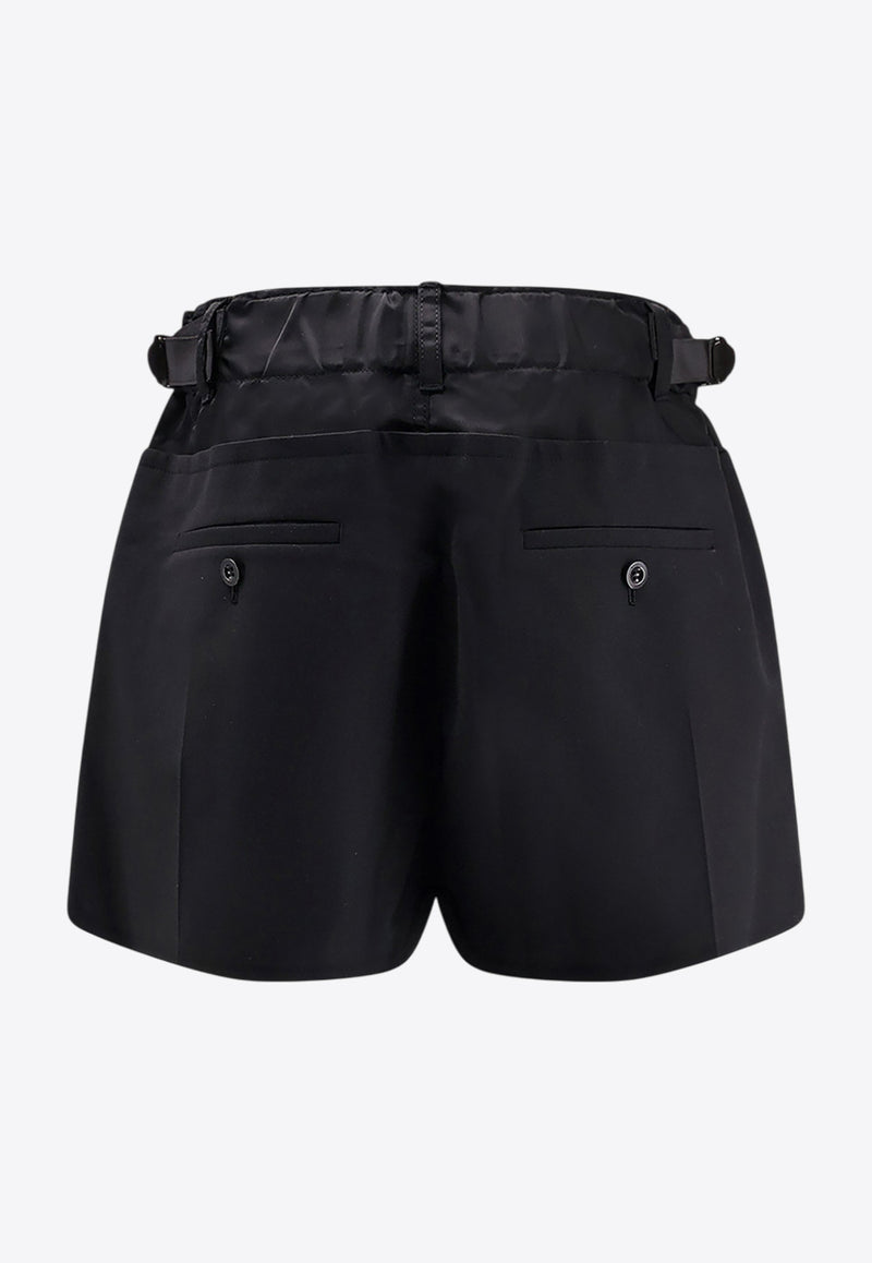 Sacai Wool-Blend Mini Shorts Black 2507951001_Black_29839457