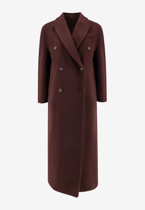 Brunello Cucinelli Essential Double-Breasted Coat Bordeaux MD5039895C4243_Red wine_29841754