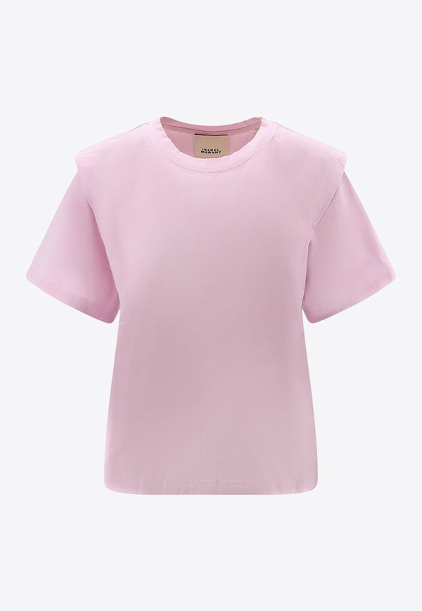 Isabel Marant Etoile Zelitos Logo T-shirt Pink TS0041FAA1N41I02FP_FADED PINK_29845266