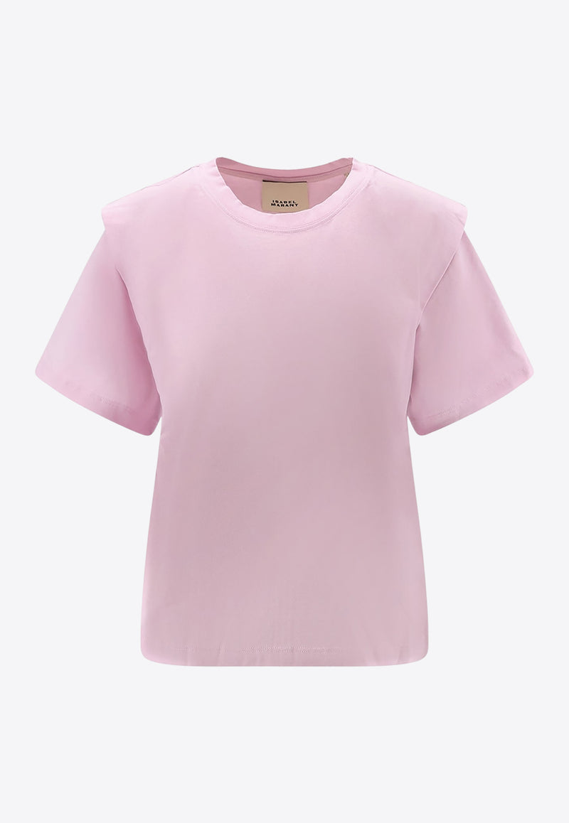 Isabel Marant Etoile Zelitos Logo T-shirt Pink TS0041FAA1N41I02FP_FADED PINK_29845266