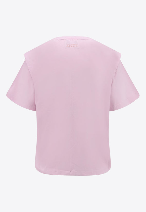 Isabel Marant Etoile Zelitos Logo T-shirt Pink TS0041FAA1N41I02FP_FADED PINK_29845266