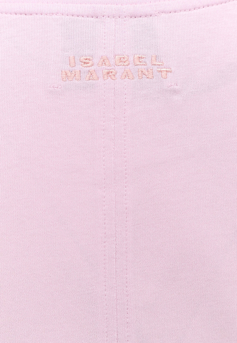 Isabel Marant Etoile Zelitos Logo T-shirt Pink TS0041FAA1N41I02FP_FADED PINK_29845266