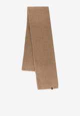 Brunello Cucinelli Ribbed Cashmere Scarf Brown M12504989CC397_BROWN+PANAMA_29840580
