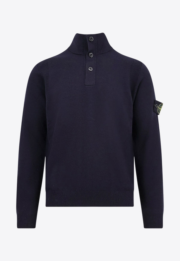 Stone Island High-Neck Wool Sweater Blue K2S155100002S00A1V0020_Blue_29839196