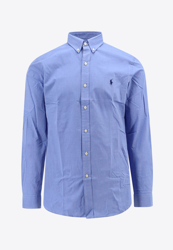 Polo Ralph Lauren Long-Sleeved Logo Shirt Blue 710928254003_2865 BLUE END ON END_29847573