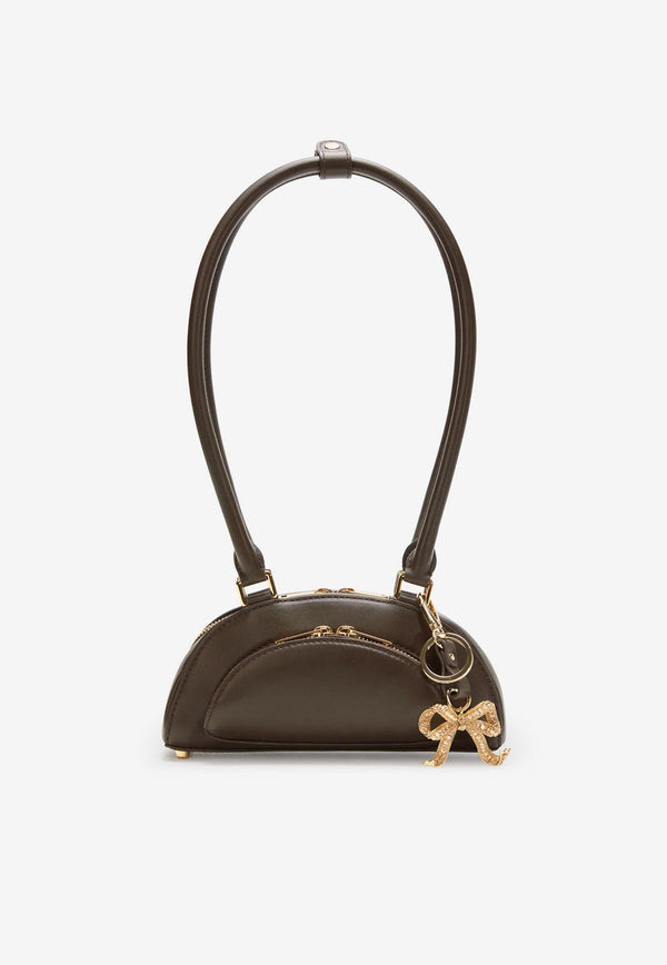 Self-Portrait Ribbon Charm Leather Shoulder Bag Brown PF25313ABRBROWN_Brown_29842311