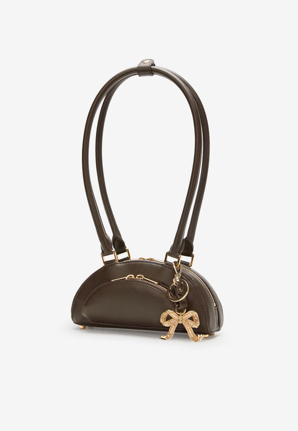 Self-Portrait Ribbon Charm Leather Shoulder Bag Brown PF25313ABRBROWN_Brown_29842311