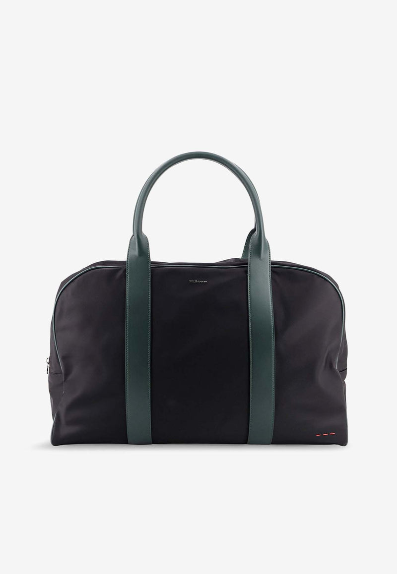 Kiton Ciro Paone Logo Nylon Travel Bag Blue UBA0124N0127202NERO VERDE PETROLIO_NERO VERDE PETROLIO_29844779