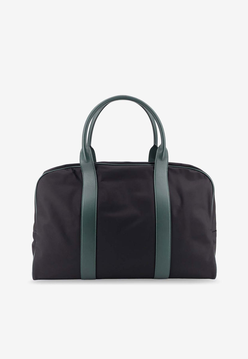 Kiton Ciro Paone Logo Nylon Travel Bag Blue UBA0124N0127202NERO VERDE PETROLIO_NERO VERDE PETROLIO_29844779