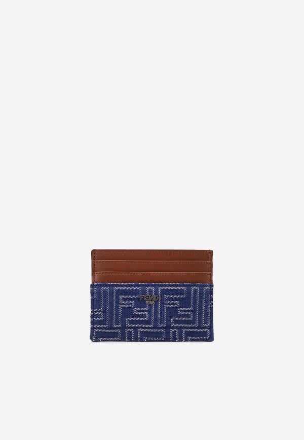 Fendi FF Denim and Leather Cardholder Denim 7M0164AUGOF1SCG_STONE+DARK NUT+P_29853581