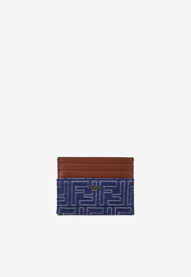 Fendi FF Denim and Leather Cardholder Denim 7M0164AUGOF1SCG_STONE+DARK NUT+P_29853581