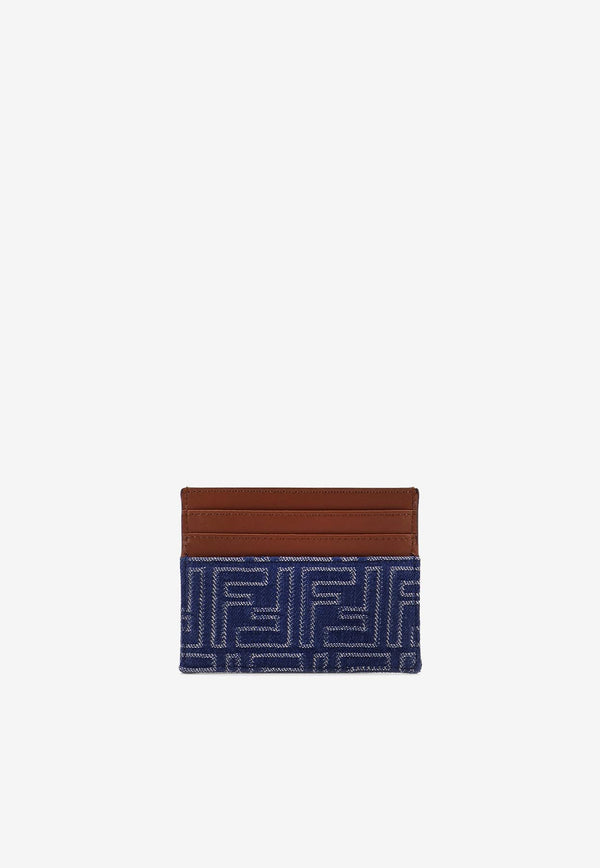 Fendi FF Denim and Leather Cardholder Denim 7M0164AUGOF1SCG_STONE+DARK NUT+P_29853581