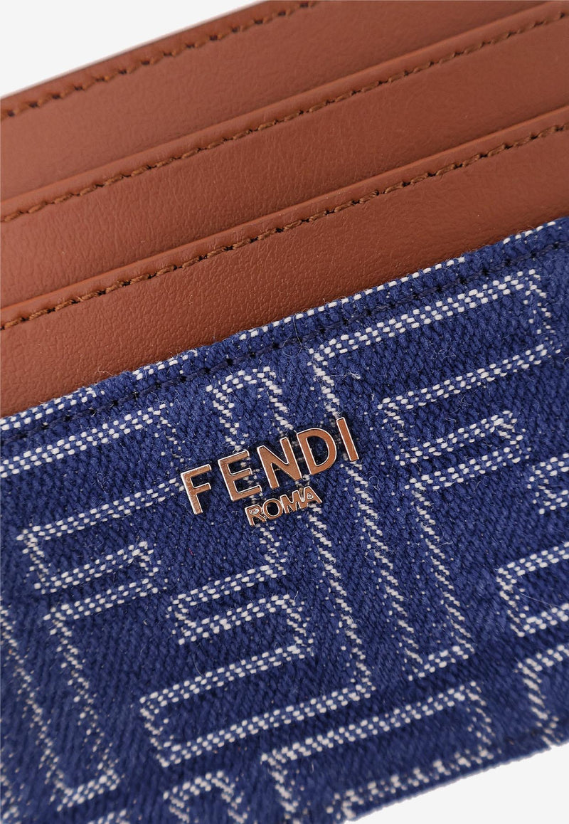 Fendi FF Denim and Leather Cardholder Denim 7M0164AUGOF1SCG_STONE+DARK NUT+P_29853581