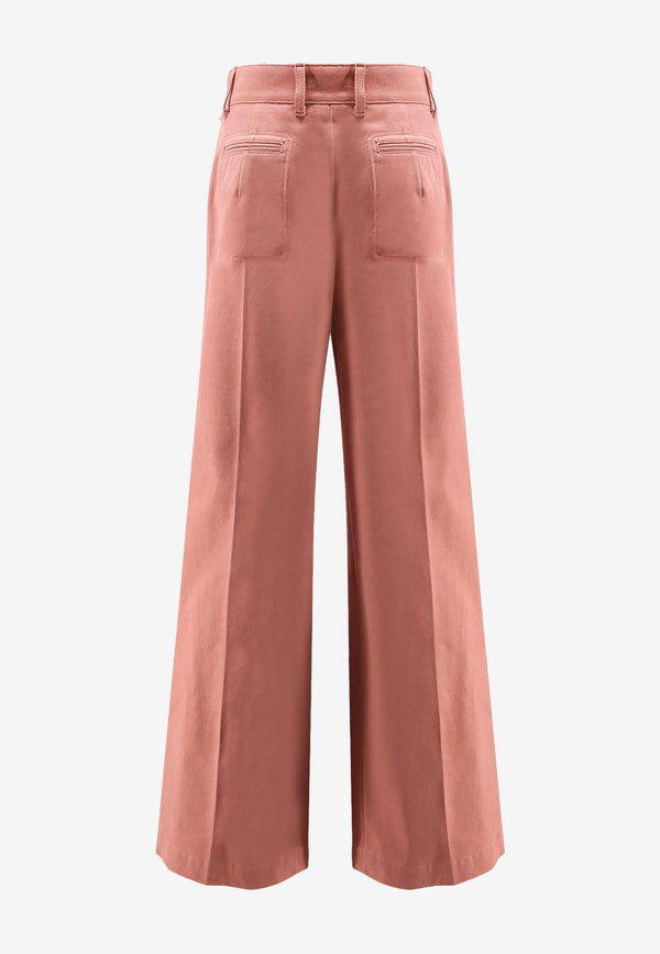 Chloé Classic Wide-Leg Pants Pink CH25APA063656L7_Wild Pink_29843326