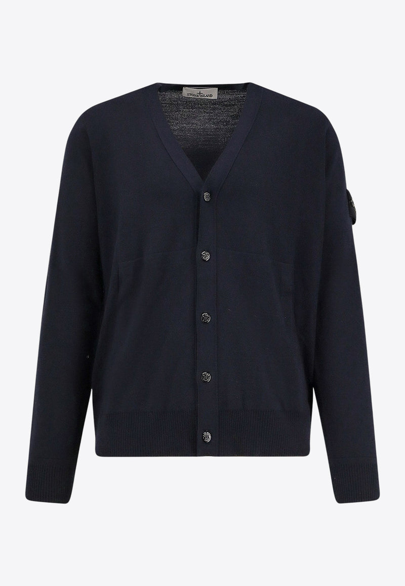 Stone Island Compass Patch Wool Cardigan Blue K2S155100068S00C4V0020_Blue_29845250