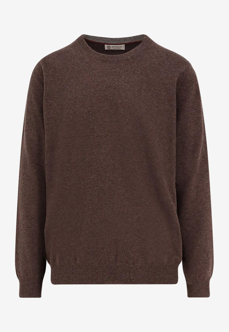 Brunello Cucinelli Essential Cashmere Sweater Brown M2200100CU766_MORO GRIGIO CHIARO_30005314