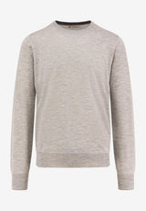 Brunello Cucinelli Cashmere-Blend Crewneck Sweater Gray M2300100CS170_CIOTTOLO GRIGIO SCURO_30005158