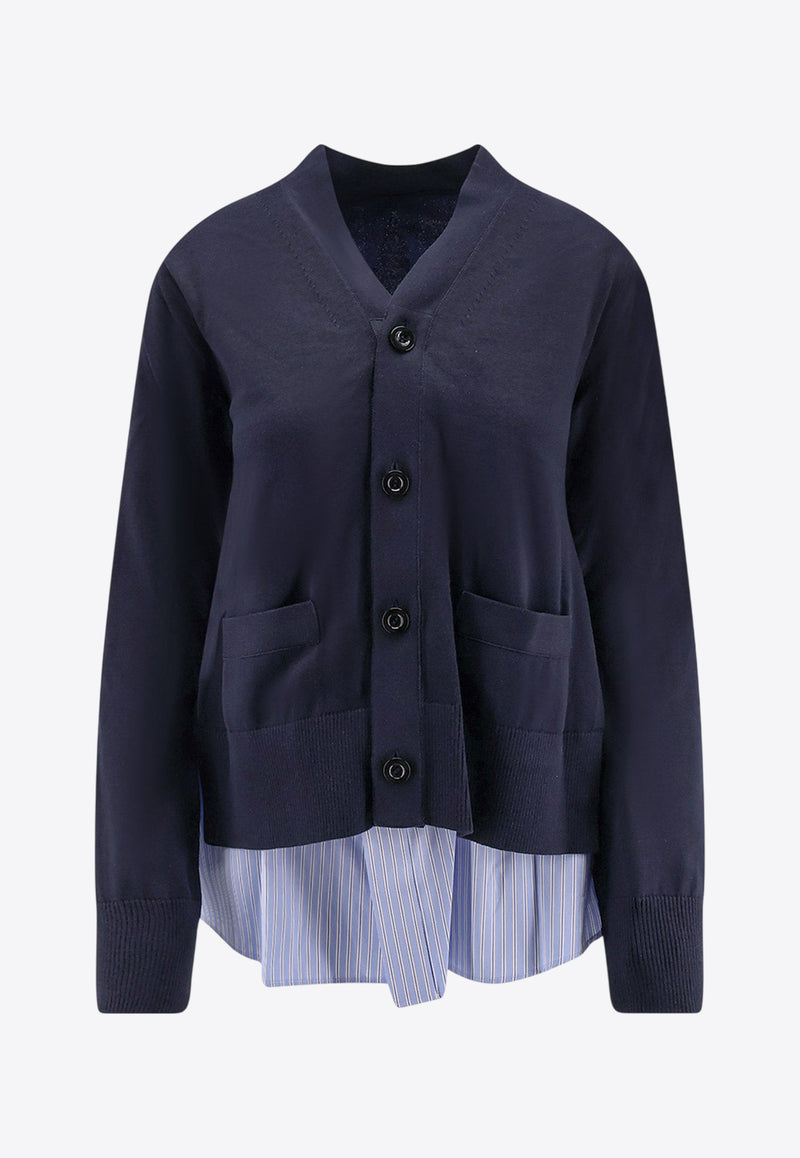 Sacai Layered Buttoned Cardigan Navy 2508011250_NAVY L BLUE STRIPE_29847328