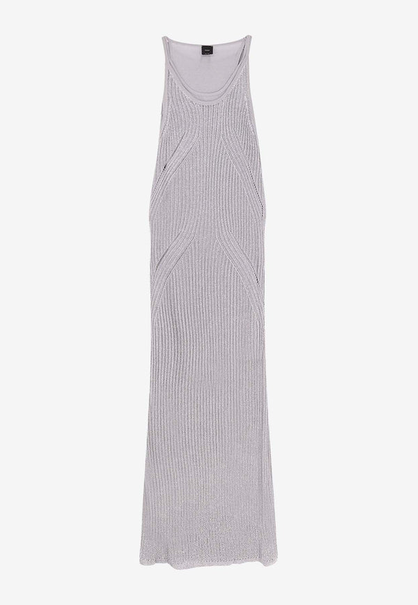 PINKO Nelson Ribbed Maxi Dress Gray 105146A2LO_I12_Grey_29846453