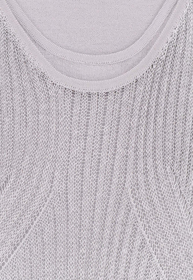 PINKO Nelson Ribbed Maxi Dress Gray 105146A2LO_I12_Grey_29846453