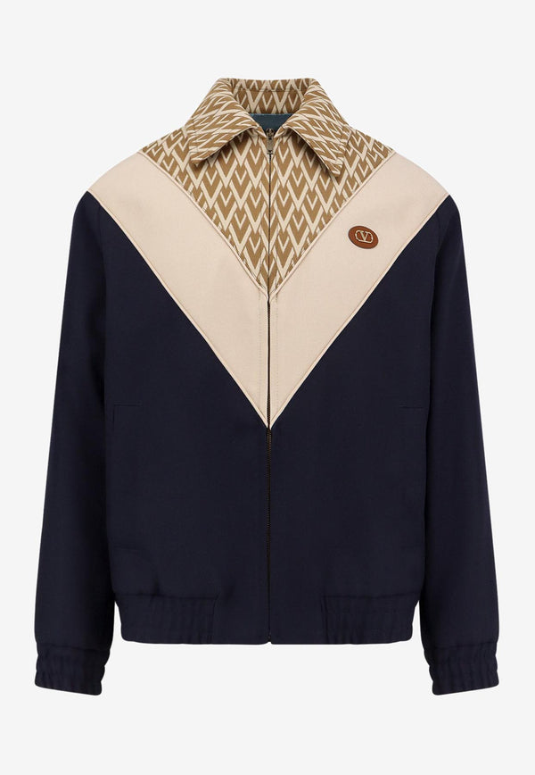 Valentino Toute La V Wool-Blend Jacket Multicolor 7V3CIQ20AK6CKV_Cammello/crema/nero_29841099