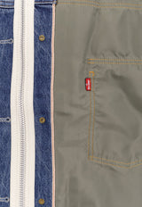 Sacai X Levi's Reversible Zip-Up Bomber Jacket Gray 2503707M_412_Blue_30898820