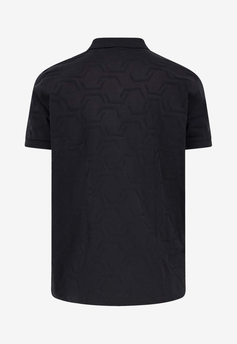 Hugo Boss Geometric Pattern Polo T-shirt Black 50533239_001_Black_30898217