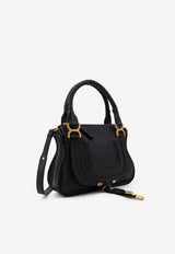 Chloé Small Marcie Grained Leather Shoulder Bag Black CHC22AS628I31001_Black_29843579