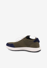 Kiton Ciro Paone Suede and Mesh Lace-Up Sneakers Green USSA031N0121704VERDE MILITARE BLU_Green_29841951