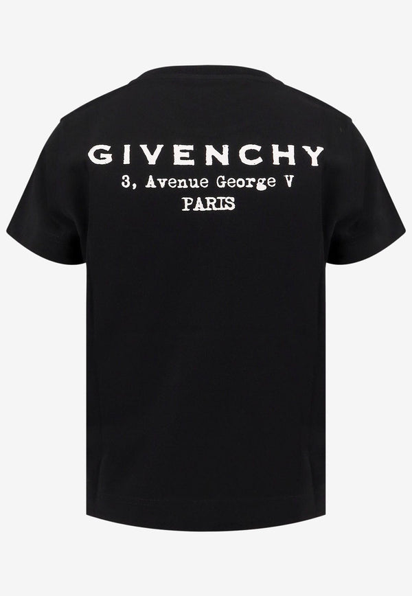 Givenchy Logo Embroidered Crewneck T-shirt Black BW70FJP75N001_Black_29841341