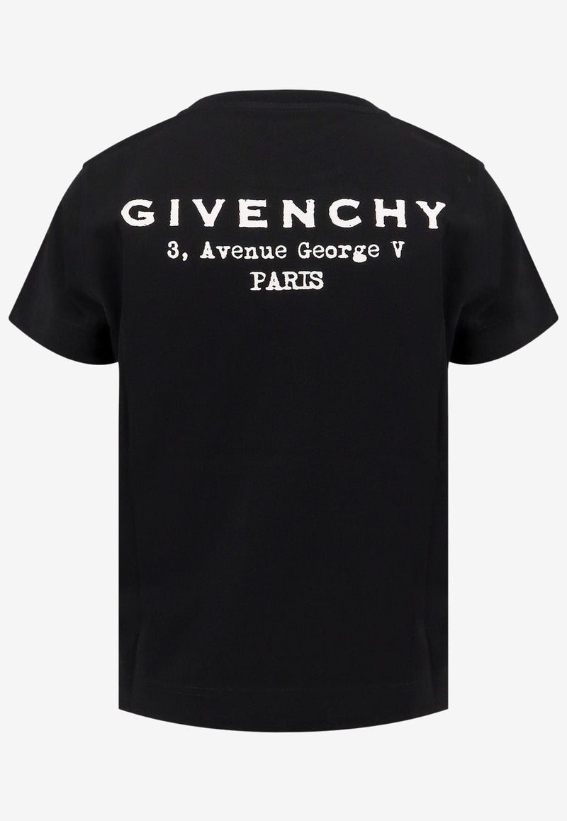 Givenchy Logo Embroidered Crewneck T-shirt Black BW70FJP75N001_Black_29841341