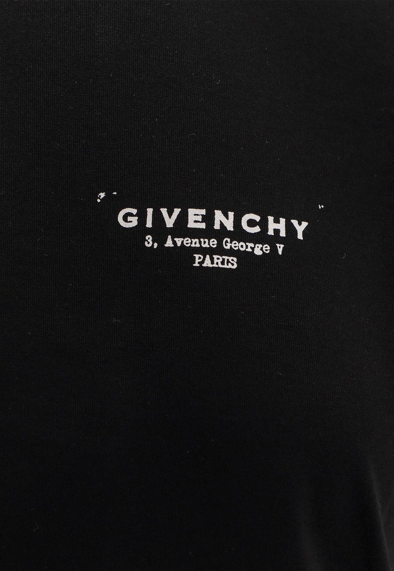 Givenchy Logo Embroidered Crewneck T-shirt Black BW70FJP75N001_Black_29841341