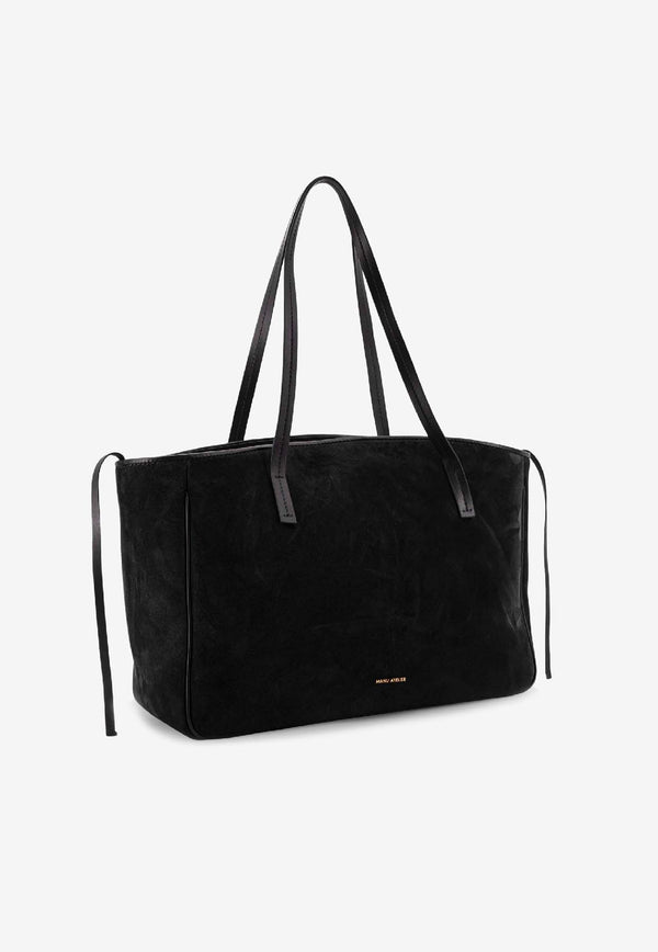 Manu Atelier XL Du Jour Suede Tote Bag Black 2025130BLACK_Black_30008685