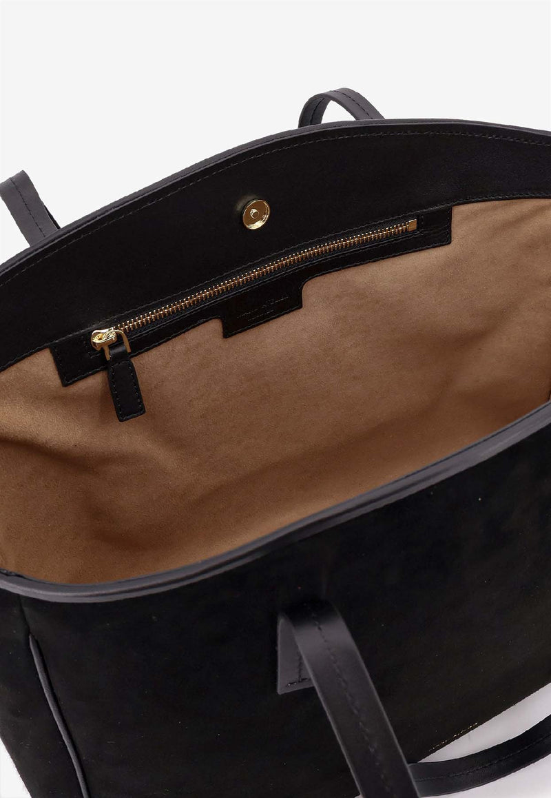Manu Atelier XL Du Jour Suede Tote Bag Black 2025130BLACK_Black_30008685