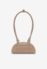 Self-Portrait Crystal Ribbon Charms Suede Shoulder Bag Taupe PF25313GRGREY_Grey_29842882