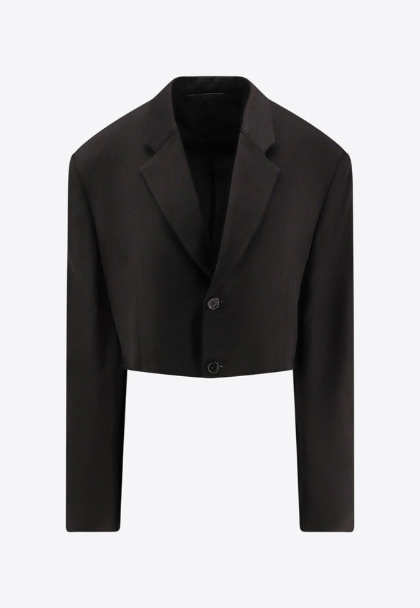 Balenciaga Cut-Off Single-Breasted Cropped Blazer Black 839295TRT011000_Black_29840329