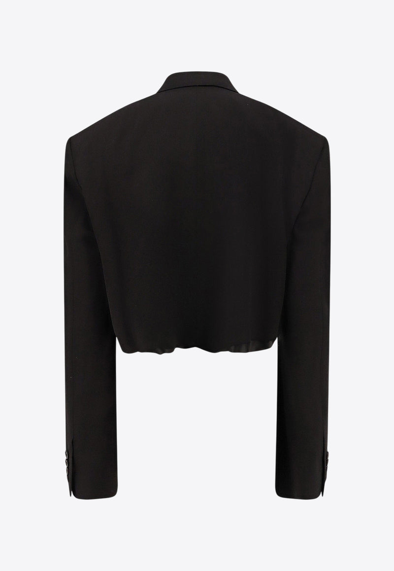 Balenciaga Cut-Off Single-Breasted Cropped Blazer Black 839295TRT011000_Black_29840329