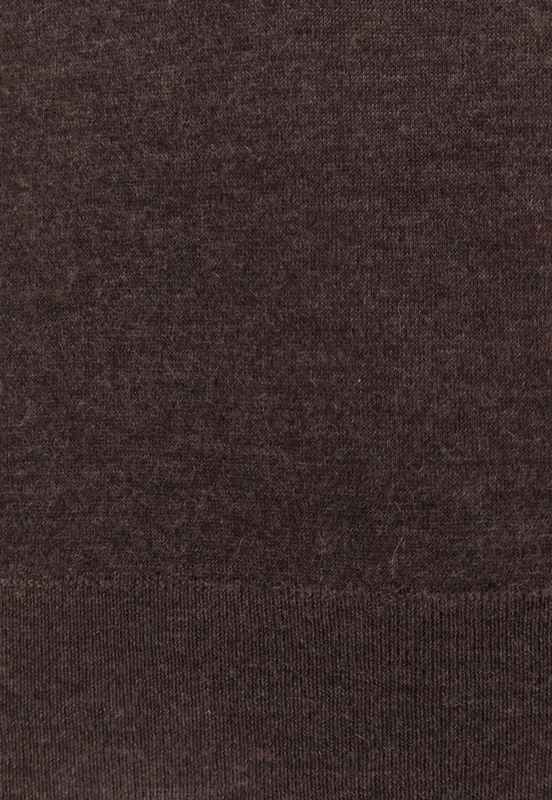 Brunello Cucinelli Cashmere-Blend Crewneck Sweater Gray M2300100CU766_MORO GRIGIO CHIARO_30004999