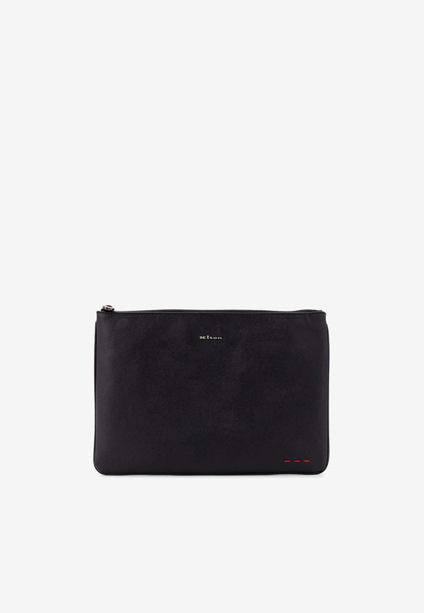 Kiton Ciro Paone Iconic Logo Clutch Black UBA0046N0126901NERO_Black_29843926