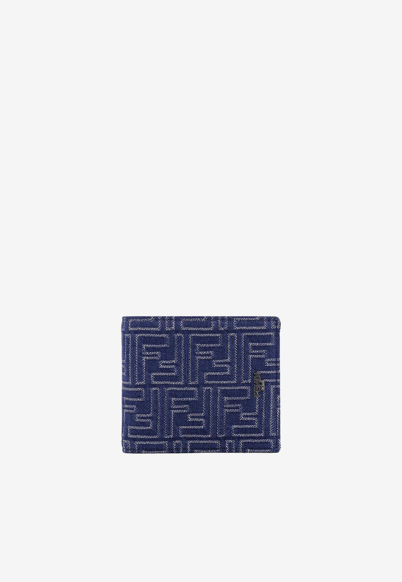 Fendi FF Jacquard Bi-Fold Wallet Blue 7M0169AUGOF1SCG_STONE+DARK NUT+P_29852063