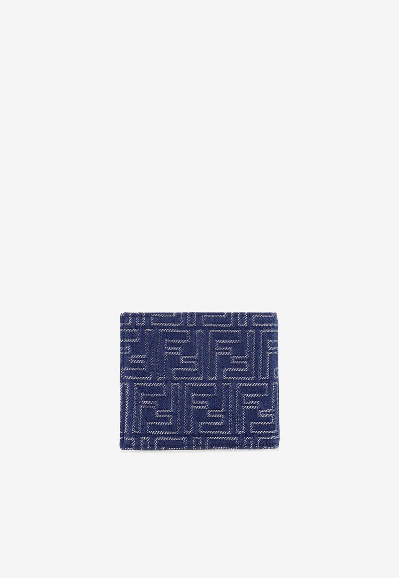 Fendi FF Jacquard Bi-Fold Wallet Blue 7M0169AUGOF1SCG_STONE+DARK NUT+P_29852063