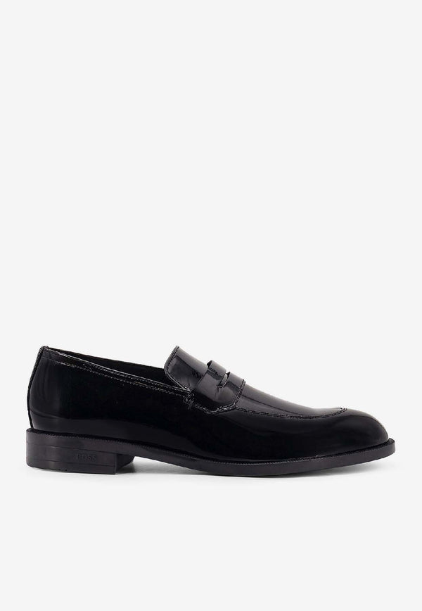 Hugo Boss Patent Leather Penny Loafers Black 50529139_001_OneColor_30898705
