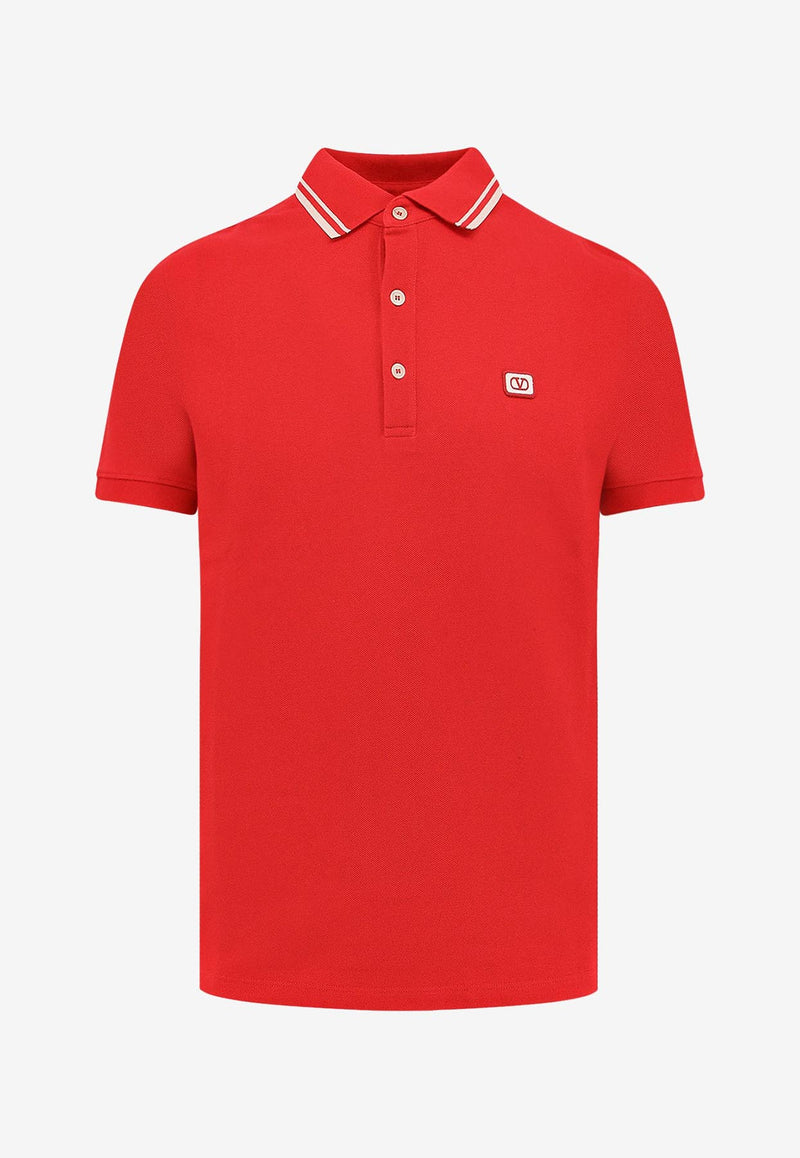 Valentino VLogo-Patch Polo T-shirt Red 7V3MH01KAQK157_Red_29846257