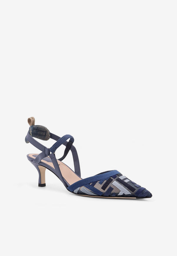 Fendi Colibrì Lite 55 Slingback Pumps Blue 8J8558AORMF1T01_DE.MIRT MULT+DE.MIRT_29849435