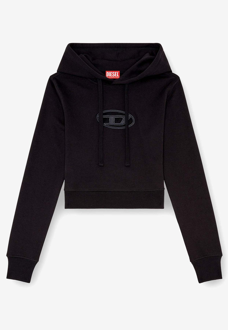 Diesel Oval D Hooded Cropped Sweatshirt Black A157140GRAC9XX_Black_29840414