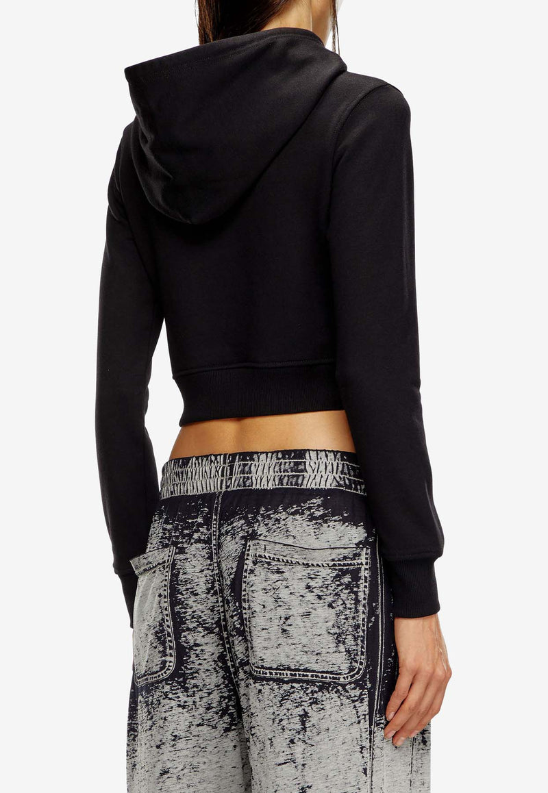 Diesel Oval D Hooded Cropped Sweatshirt Black A157140GRAC9XX_Black_29840414