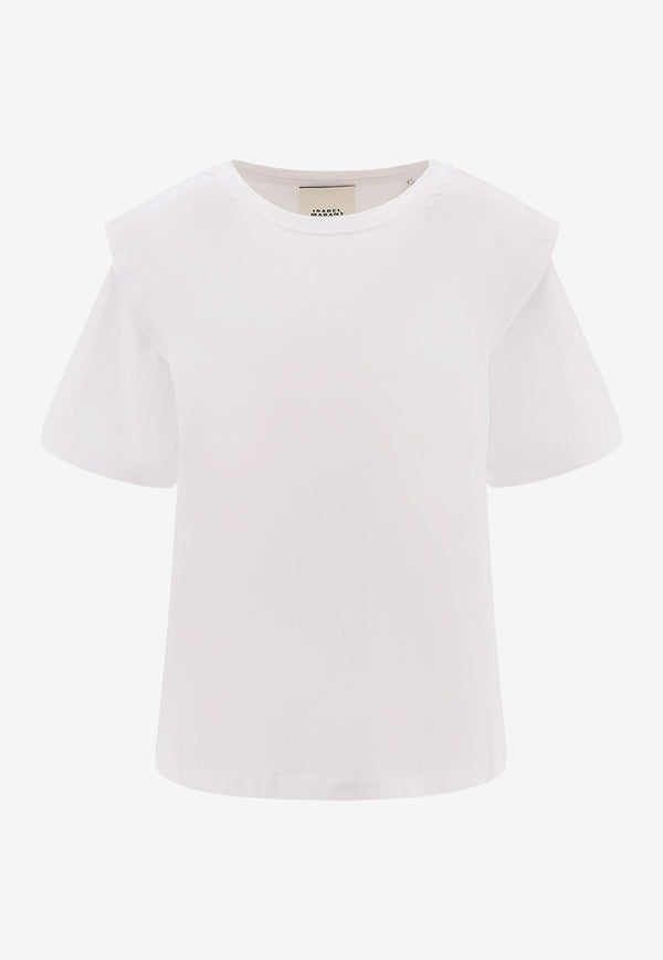 Isabel Marant Etoile Zelitos Logo T-shirt White TS0041FAA1N41I20WH_White_29842590