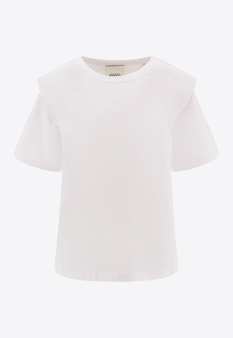 Isabel Marant Etoile Zelitos Logo T-shirt White TS0041FAA1N41I20WH_White_29842590