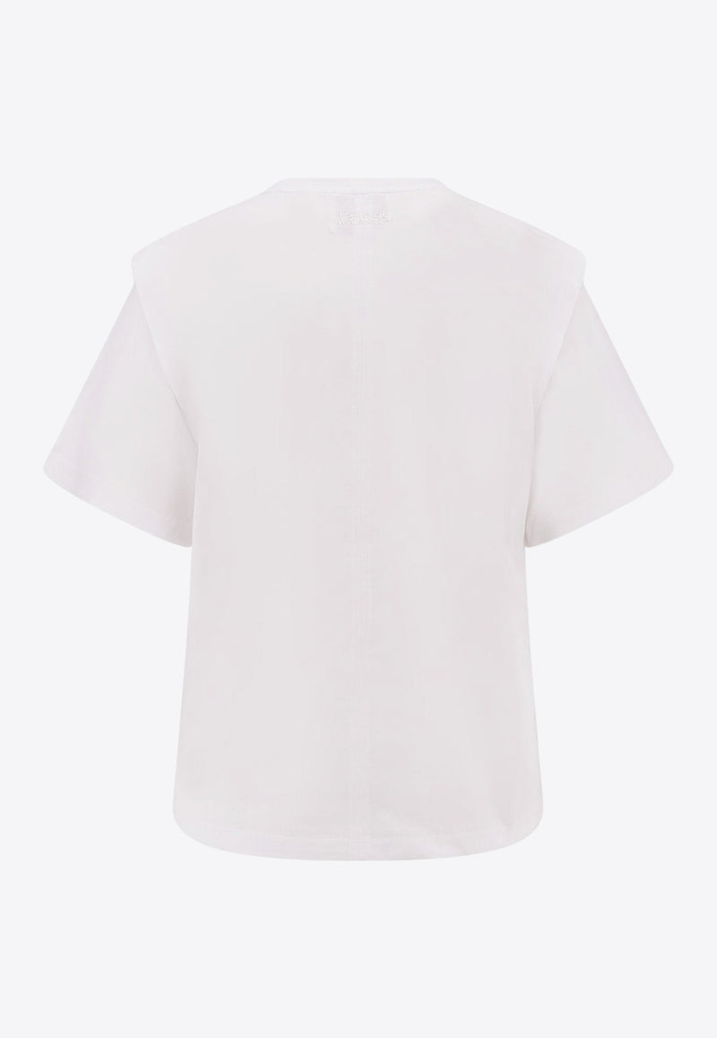 Isabel Marant Etoile Zelitos Logo T-shirt White TS0041FAA1N41I20WH_White_29842590