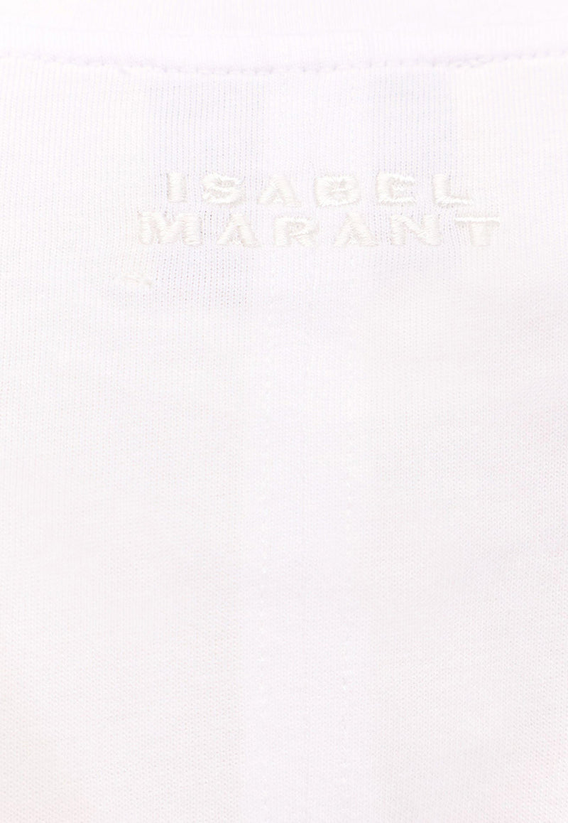 Isabel Marant Etoile Zelitos Logo T-shirt White TS0041FAA1N41I20WH_White_29842590